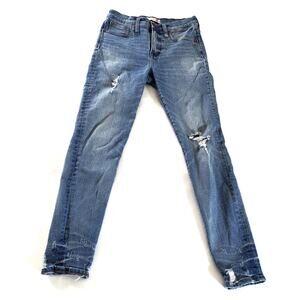 Madewell | 9" High Rise Skinny Distressed Jeans